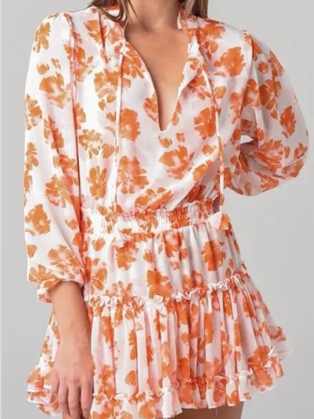 Orange and White Misa Dress